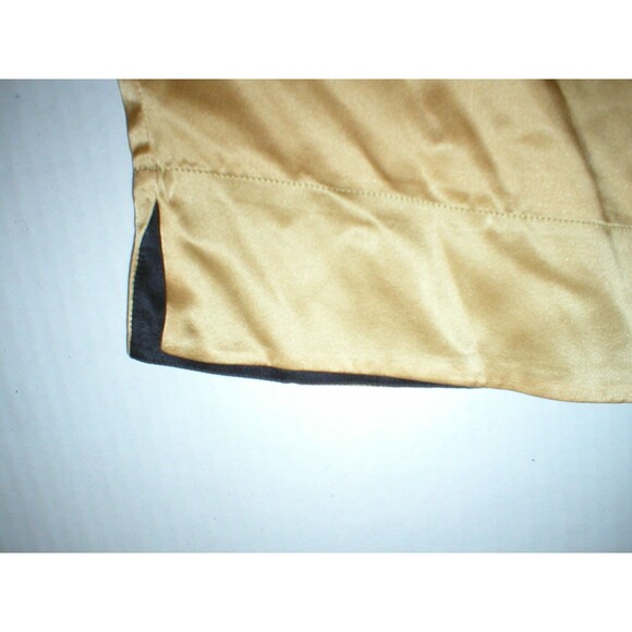 New NWT Designer Natori Gold Silk Pants Womens XS Lounge Sleep Crop Date Cool - Picture 3 of 5